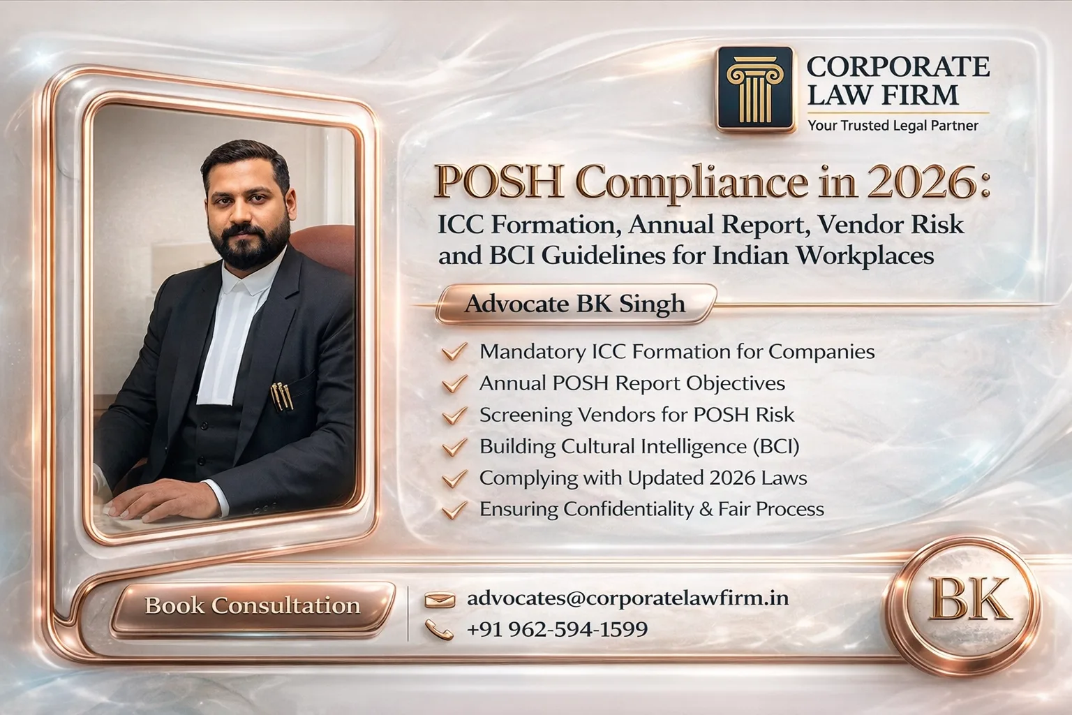 POSH Compliance in 2026: ICC Formation, Annual Report, Vendor Risk and BCI Guidelines for Indian Workplaces