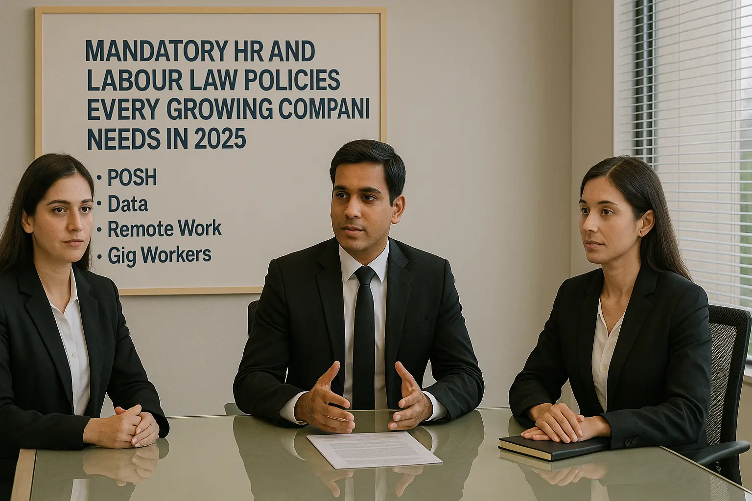 Mandatory HR and Labour Law Policies Every Growing Company Needs in 2025 (POSH, Data, Remote Work, Gig Workers)