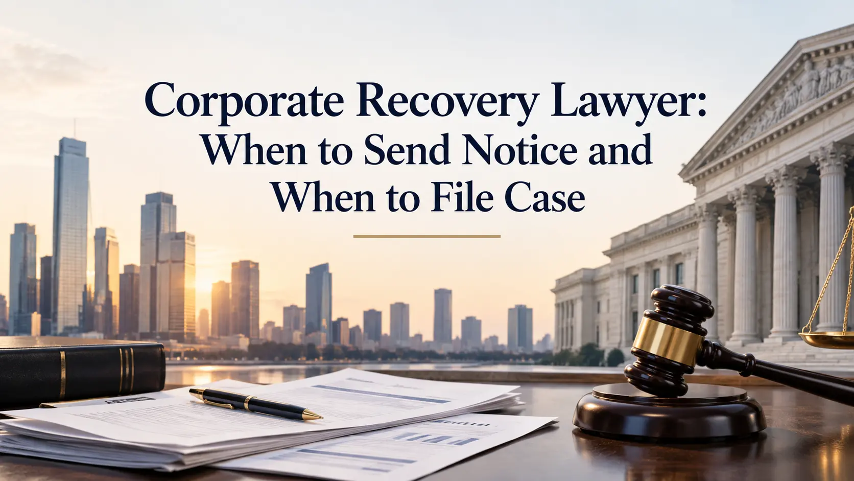 Corporate Recovery Lawyer When to Send Notice and When to File Case