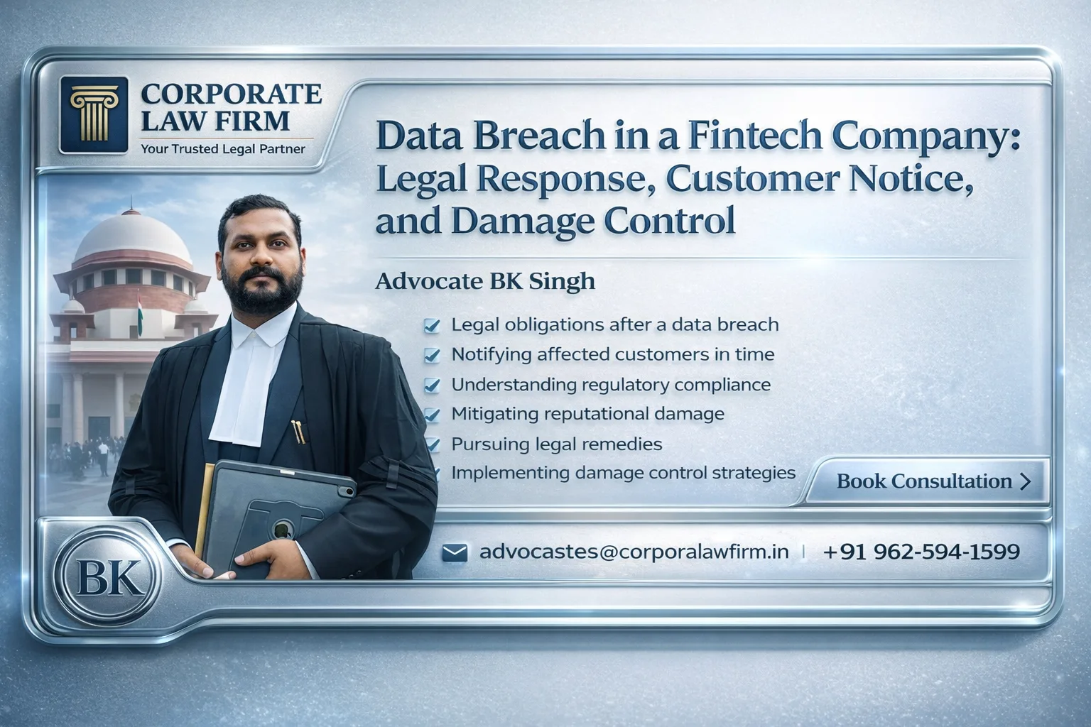 Data Breach in a Fintech Company: Legal Response, Customer Notice, and Damage Control