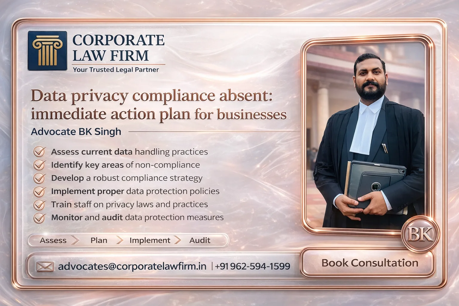 Data privacy compliance absent immediate action plan for businesses