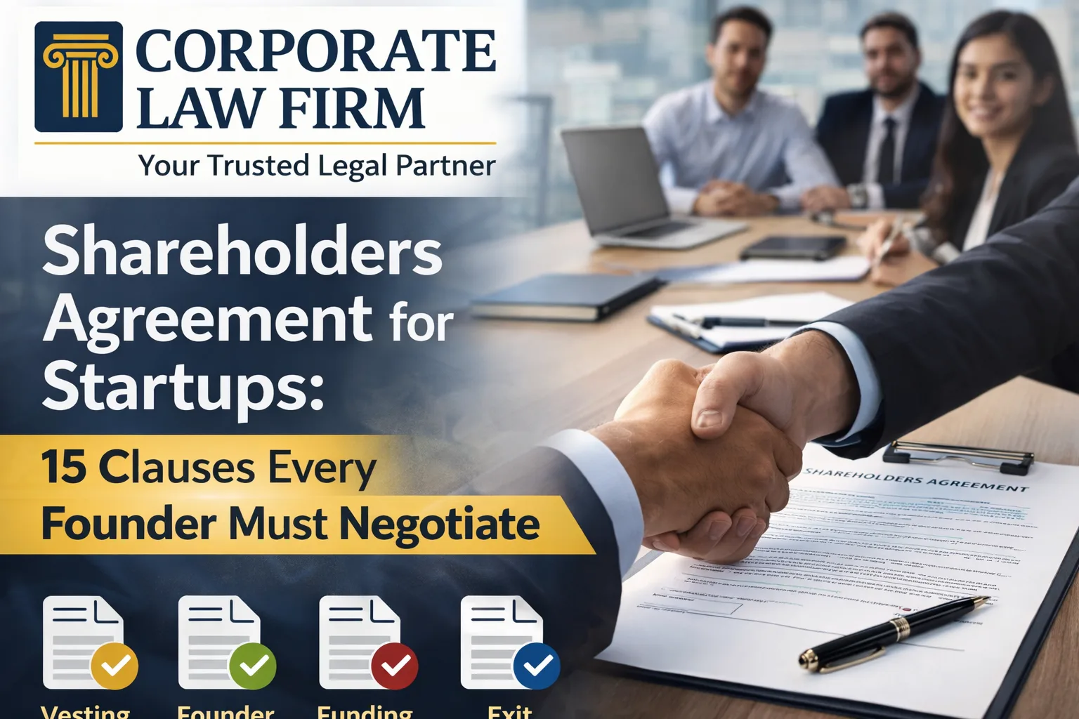 Shareholders Agreement for Startups: 15 Clauses Every Founder Must Negotiate